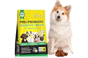 FROVETANI Probiotici per Cani, Salute Dell'intestino Digerente del Cane, 60 Masticatori Probiotici con Enzimi Digestivi per Il Supporto Immunitario Dell'intestino, La Flora Intestinale, Prurito (60)