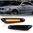 POPMOTORZ LED Side Indicator, 2Pcs LED Turn Signal Lights 2835 SMD Amber LED Light with Canbus Error Free Side Light for BMW 1 Series E81 E82 E87 E88 3 Series E46 E36 E90 E91 E92 E93 5 Series E60 E61