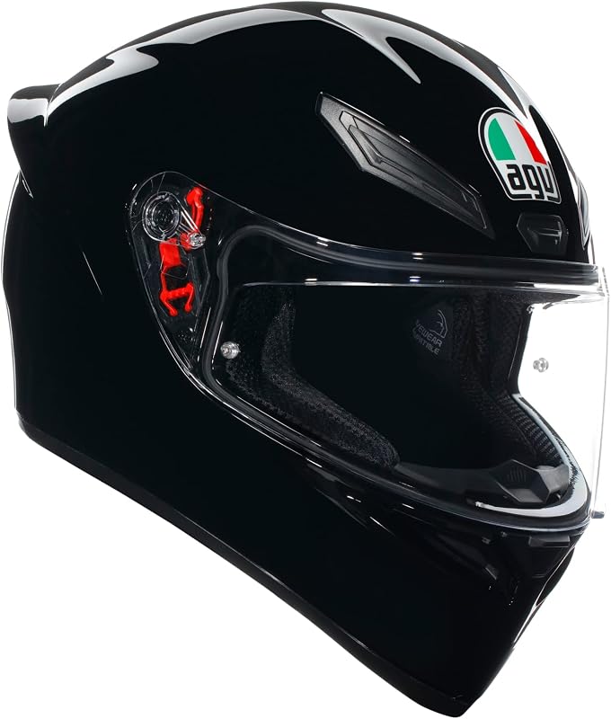 AGV - K1 S ECE 22-06, Casco Moto Integral Hombre ECE, con Aleron Aerodinámico, Ventilaciones y Visera Resistente a Arañazos, Campo de Visión de 190°, Intercomunicador Casco Moto