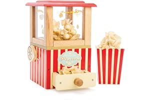 Le Toy Van - TV318 - Spielzeug-Popcorn-Maschine, Lernspiel, AB 3 Jahren, Montessori-Spielzeug zum Abspielen des Films, interaktive Spiele, Rollenspiele, inklusive Kinokarten