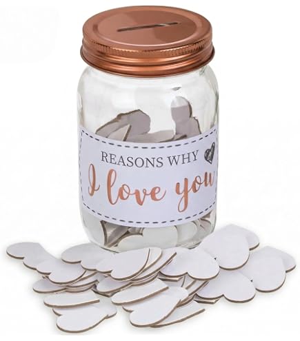 24 Barattoli In Vetro Da 50ml Con Tappo A Cuore Bianco – Portaconfetti Bomboniera H.9cm (Confezione Da 24)