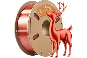 ERYONE Ultra Silk PLA Filament voor 3D Druker, 1.75mm+/-0.03mm, 1kg/Spool, Rotes Kupfer