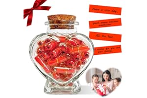 DANNEEFORSU7 Capsule Letters Message in una bottiglia, 50 pezzi, con messaggio in una bottiglia, regalo per insegnante, regalo di anniversario fai da te per lui e per lei, romantico per moglie e