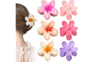 HOME HARBOR 6 Pcs Pinze per Capelli Fiori Clip Artiglio da Donna,Fermagli per capelli a fiori opachi,Mollettone per Capelli Fiori in Plastica,Fermagli Per Capelli a Forma Di Fiore,Accessori Capelli per Donna