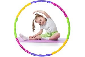 RAYMSTER Kids Hula Hoop - (8Pc) Detachable, Adjustable Plastic Hoola Hoops Ring - Ideal for Dancing, Playing Sports, Games, Swimming & Pet Training - Weight Loss Fitness & Equipment