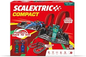 SCALEXTRIC - Kompakt krets - komplett racerbana - 2 bilar och 2 kontroller 1:43 (Formel Race to Win)
