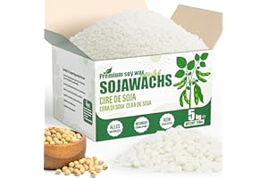 VEGISHINE Sojawachs für Kerzen, Natürliches Sojawachs für Kerzenherstellung 5kg, Kerzenwachs zum Gießen, Kerzenwachsgranulat für die Kerzenherstellung, Premium Sojawachs 1kg 2kg 5kg 10kg