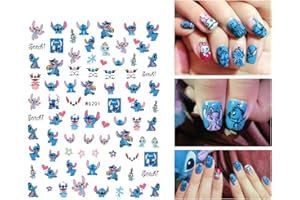 YOIMCKAY 2 Hojas Cartoon Pegatinas Anime Nail Art Stickers,Calcomanías de Uñas Autoadhesivas DLY Decoración Etiqueta de Uñas para Mujeres Niños,Kawaii Pegatinas Uña Decorativas(150+ Decales)