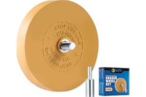 S SATC SATC Decal Eraser Wheel Pin Stripe Removal Tool 1 Pack Adhesive Remover Caramel Wheel with Pad & Adapter Graphics Removal Tool Eraser