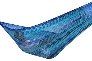 MacaMex 00237 Hamac, Hamac Filet Mexicain de ma Plus Personnes Hamac 3 Personnes 250 kg, 410 x 250 x 150 cm Caribe