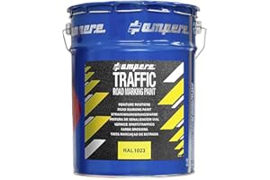 A.M.P.E.R.E AMPERE TRAFFIC PAINT Straßenmarkierungsfarbe Traffic Paint 5kg gelb Road Marking Paint