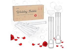 Wedding Bubbles,54 Flacons de Bulle de Savon Mariage,estcoo Tubes à Bulle de Mariage d’Oiseau d’Amour de Cœur Parfaite pour Moments Inoubliables,Mariage Décoration de Table,Cadeaux Invités,Enfants