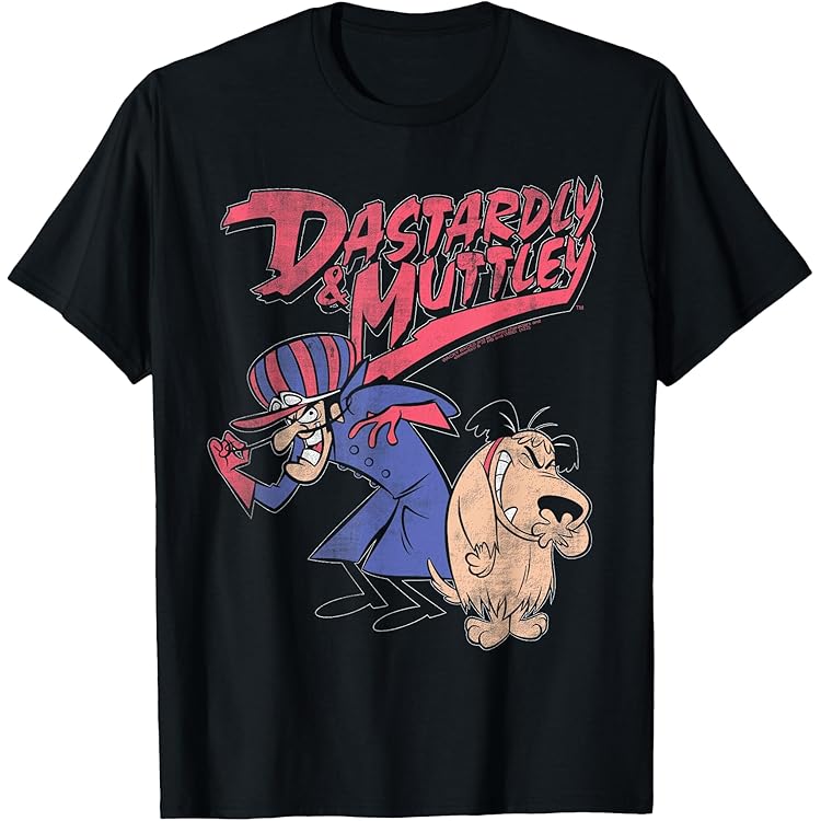 Wacky Races - Camiseta Dastardly & Muttley De Jaspeado Para Hombre (Gris) | Bodega Aurrera En Línea