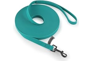Wolfone Guinzaglio per cani da addestramento, impermeabile, lungo 3m Verde smeraldo, resistente, facile da pulire, adatto per richiamare, nuoto, campeggio, spiaggia, caccia, passeggiate