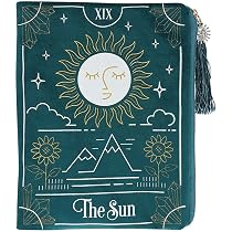 Grindstore Purple Velvet Tarot Card Bag - 19.5x15cm, Zippered With Tassel - For Cards, Crystals, Organizing