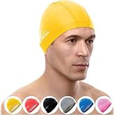 AqtivAqua Swimming Cap, Swimming Cap for Adults and Children &ndash; Soft and Stretchy Spandex with Protective Coating &ndash; Ideal for