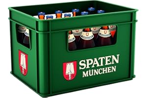‎SPATEN SPATEN Helles Alkoholfrei Flaschenbier, MEHRWEG im Kasten, Alkoholfreies Helles Bier aus München (20 x 0.5 l)