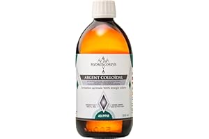 HYDROSCORPUS Argent Colloïdal 40PPM BOUTEILLE VERRE 500ml●Fabriqué en FRANCE●100% Naturel●Oligo élément Bio Disponible●Ionisation 100% solaire●Emballages 100% compostables …