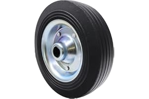 trailer parts4u Rueda de repuesto de goma maciza, 200 x 50 mm, para remolque, rueda de apoyo, bugrad, remolque, llanta de acero galvanizado