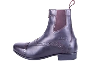 AK RIDING SPORTS AK Hi Tec AKRS-6051-03 Bottes d'équitation en cuir pleine fleur avec fermeture éclair et technologie Air System