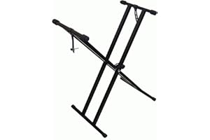 DynaSun MKX2 Support Stand Clavier Dual Tube forme-X pour Clavier Piano Synthétiseur Workstation