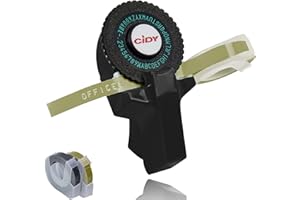 Mini Imprimante d'Etiquettes 3D Cliquez sur Petite Pachine à Ecrire Bricolage Machine à Ecrire avec Plaque à Lettres et Ruban de Découpe