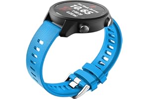 NotoCity Pasek wymienny do Garmin Forerunner 645 / 245, pasek 20 mm, zapasowy pasek, miękki silikon, do Vivoactive 3 Music Vívomove HR Forerunner 645 / 245 Music (lazurowy)