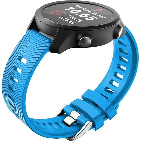 Cinturino Silicone 20mm Per Garmin Forerunner 245/645, Vivoactive 3/Venu - Sgancio Rapido, Fibbia Acciaio, Regolabile 14-21 Cm, Antisudore, Colori Vari - 2