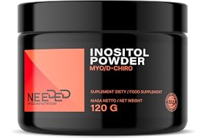 Inositolpulver 120 g - Myo-Inositol + D-Chiro-inositol - 2000 mg per portion - 60 portioner per förpackning - Vegan och utan tillsatser - av MZ