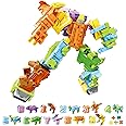 TUNJILOOL Dinosaur Transform Toys for Boys, 0-9 Robot Dino Number Transforming Toy, Transformable Robot Dinosaurs Action Figure Gifts for Kids Ages 6+