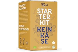 ‎FAIRMENT Fairment Starter Kit Keinkäse - vegane Käsealternativen selber machen Set, Käse aus Nüssen, Cashew Käse, Bio Käse zum selber machen, Veganer Cheese, DIY Käse