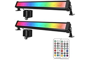 ‎MEIHUA MEIHUA 25W RGB LED Wallwasher Partylicht 2 Pack LED Bar Lichteffekte mit Fernbedienung, für DJ Home Party Bühnenlichter Weihnachtsdekoration