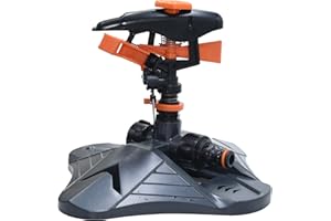 Pure Vie Arrosage Automatique, 360 ° Arrosage Automatique pour Jardin, Arroseur Jardin Arroseur Oscillant Arroseur Pelouse Arrosage Gazon, Débit Réglable et Débit d'eau Grande Surface de Pulvérisation