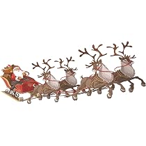 Décoration Noël Père Noël Qui Traverse La Fenêtre – Avec Autocollant Verre Brisé, Animation De Coups De Pied