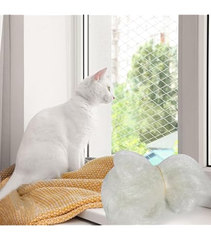 Rete Per Gatti Balcone 5x3m - Trasparente, Anti-UV, Resistente A Graffi E Morsi, Senza Foratura, Con Kit Fissaggio - Foto 11