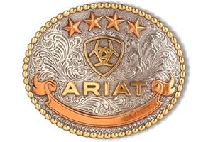 ARIAT Logotipo ovalado de plata envejecida/oro - Hebilla Acc