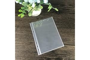 Donkivvy 10 Stück A5 Binderhüllen aus Kunststoff, gelocht, A5 1P 2P 4P Fotoalbum Binder Nachfüllkarten Fotokarte