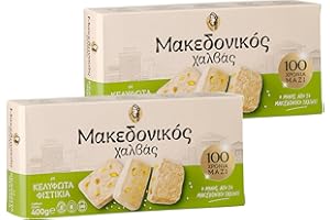 ‎JASSAS GRIECHISCHE FEINKOST Griechisches Halvas Pistazien 2x 400g Box | Leckere Süßspeise | Klassiker aus Griechenland | +20ml Jassas Olivenöl