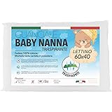 Baby Nanna lettino cuscino neonato in cotone, 100% Italiano, ipoallergenico. Cuscino antisoffoco ideale per bambini, culla e 