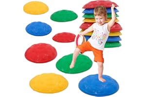 FORROBY 8 sztuk antypoślizgowych kamieni do balansowania dla dzieci do wspierania równowagi, motoryki i koordynacji, do szkół, przedszkoli i ośrodków