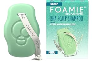 ‎FOAMIE Foamie Festes Shampoo SCALP, Anti-Schuppen Shampoo Kopfhaut mit BHA, Salizylsäure & Malvenblütenextrakt, Spezialisiert auf Kopfhautpflege, Kraftloses Haar & Anti-Schuppen Lösung, 80g