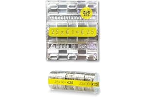 ALEJANDRO FUENTES AF - 250 Pack Blister Monete | 250 Blister Monete 1 Euro | Formato Europeo, Plastica per Monete Rinforzata (1 Euro)