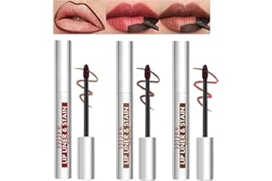 Pakivs 3Pcs Peel Off Lip Liner Stain,Matita per labbra per tatuaggi di lunga durata,Waterproof Peel Off Matte Finish Lip Stain,Lip Liner Tattoo Lucidalabbra altamente pigmentato