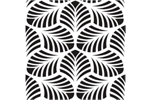 Luoji Pochoir Mandala Réutilisable, Peinture Mandala Ajourée, Pochoir Mandala Peinture pour Mural, Dalles Sol, Meubles, Pierre Et Murale Décoration, 30x30CM