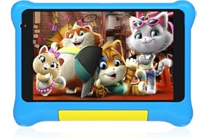 BYXSB Kids Tablet 7 Inch, Android 13 Tablet for Kids Quad Core 5GB RAM 32GB ROM Quad Core, Dual Camera,WiFi, Parental Control Tablets with Kid-Proof Case for Girls and Boys (Blue)