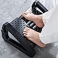 BOBBYQ Foot Rest for Under Desk at Work, Ergonomic 6 Heights Adjustable Footrest with Massage Roller, Portable Under Desk Foot Stool for Home,Office, Black