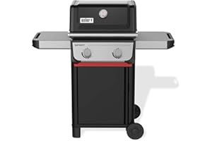 Weber Spirit E-210 Gasgrill, 2 Brenner, 51 x 46 cm Grillfläche, Warmhalterost, Deckelthermometer, 2 Räder - Schwarz/Silber (1500833)