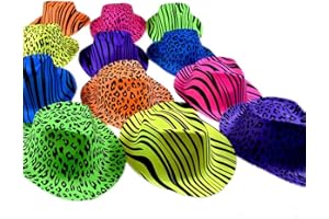 Novelty Place - Cappello in plastica, Stampa animale., 24 pz