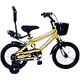 CAYA Concept 14T Kids Bicycle with Sturdy Frame/Caliper Brakes with Adjustable Seat/Perfect for Kids Aged 3 to 5 Years / 85% Assembled & Easy Self-Assembly (Bright Yellow)