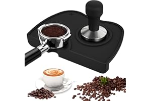 ZORVIXAL Tappetino per Tamper in Silicone,17.5×12.5cm Tappetino per Macinacaffè,Tappetino Antiscivolo per Macinacaffè,Antiscivolo Tappetino Pressatura Caffè Espresso,per Barista Caffetteria Cucina Casa Ufficio